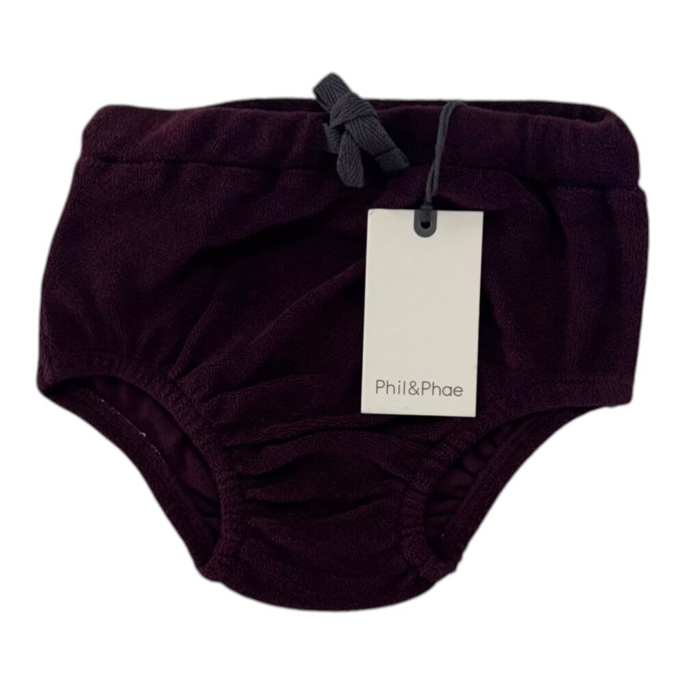 PHIL&PHAE - BLOOMER - 100% ORGANIC COTTON - BURGUNDY - 18M - NWT